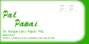 pal papai business card
