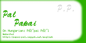 pal papai business card